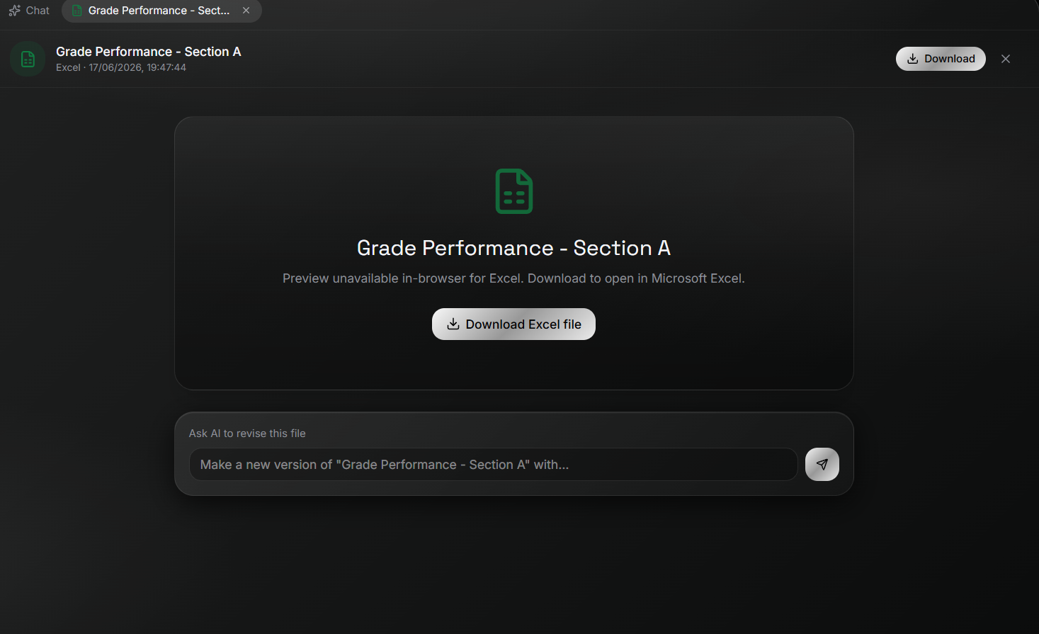BlackSpectron for Microsoft - Excel Sheet Modeling